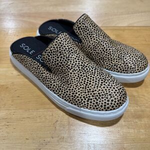 Sole Society Animal Print Slip On Shoes